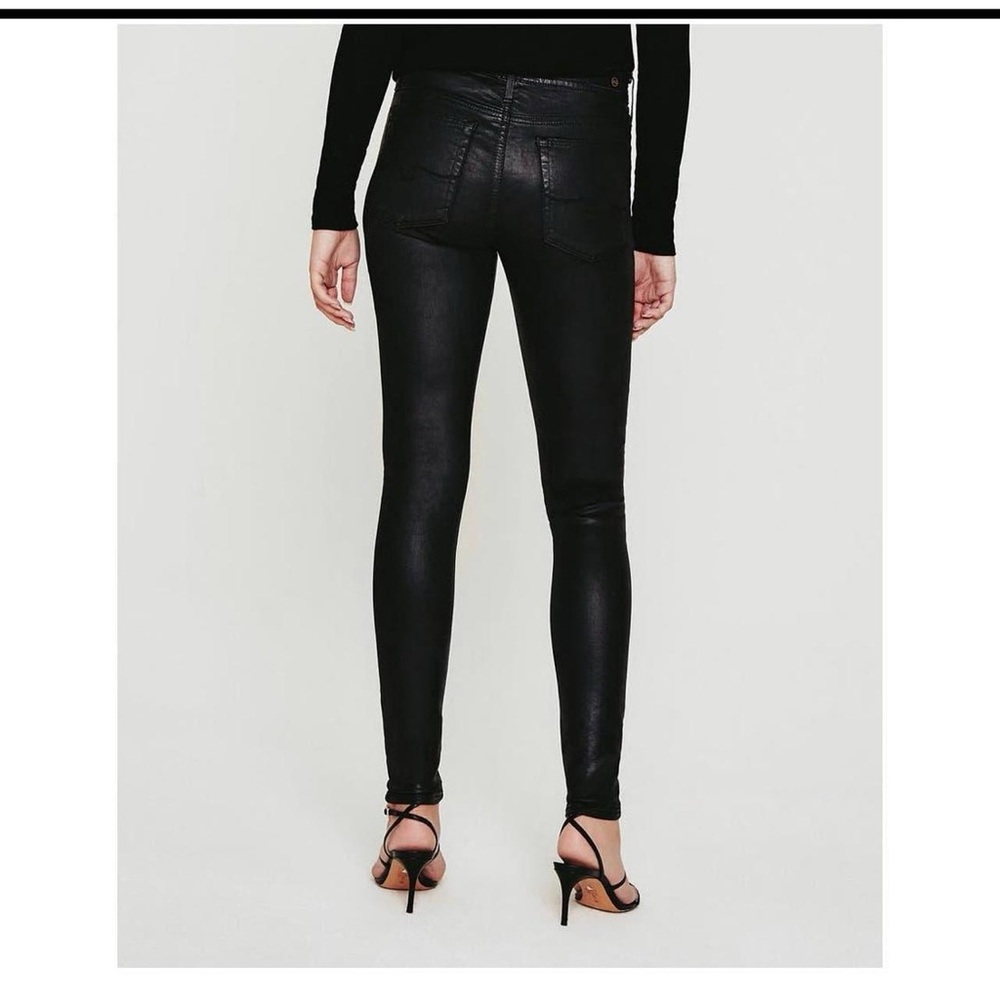 AG JEANS vintage leatherette light black legging super skinny low rise size 28